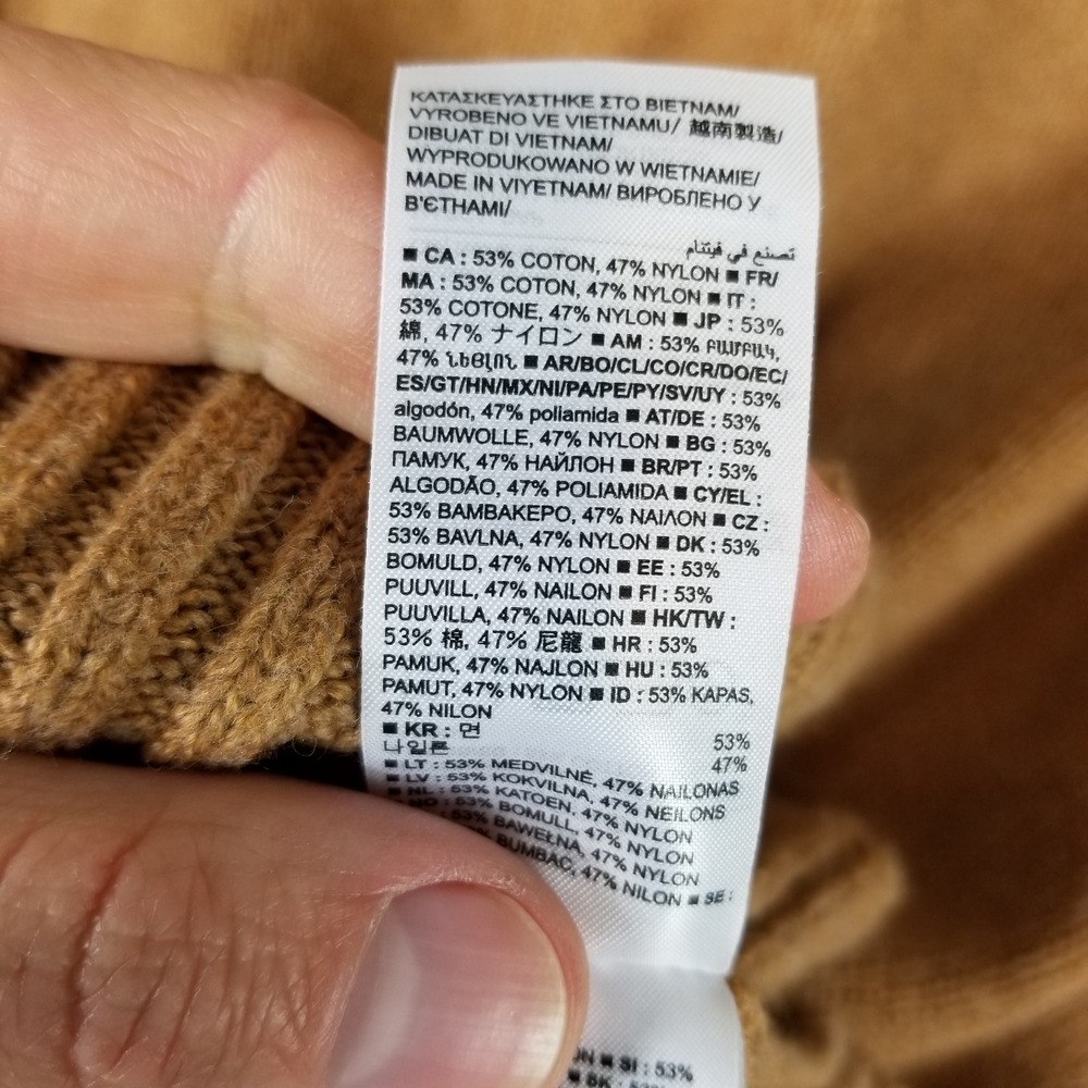 Gap Womens Mock Neck Sweater XL Camel Brown Cotton Blend Knit 483757-06-1 NEW - Picture 5 of 8